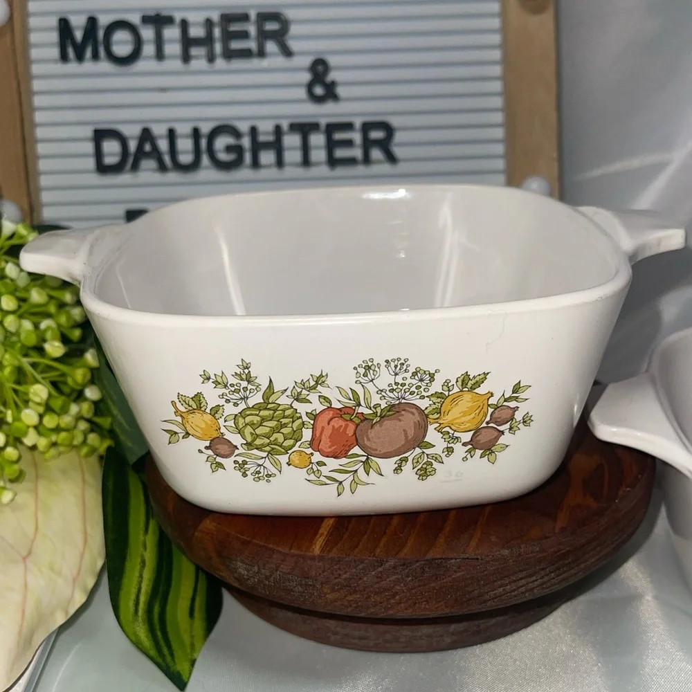Corning Ware Spice of Life P-43-B & P-41-B Baking Dish Set Vintage